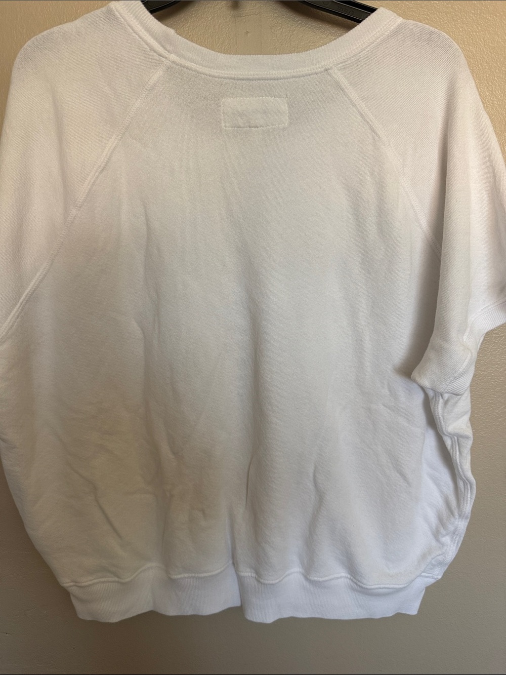 THE GREAT. White Shortsleeve Sweatshirt with Black Logo. Size 3 - Picture 4 of 4
